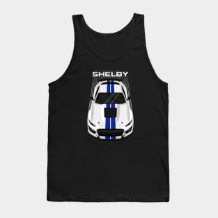 Ford Mustang Shelby GT500 2020-2021 - White - Blue Stripes Tank Top